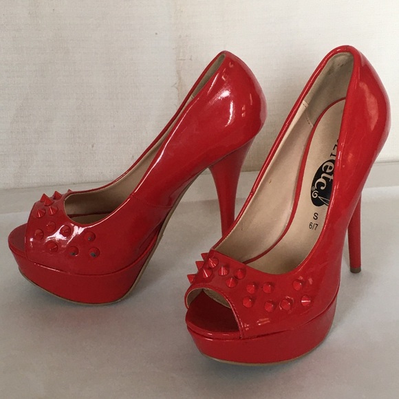 rue 21 spiked red heels - Picture 2 of 7
